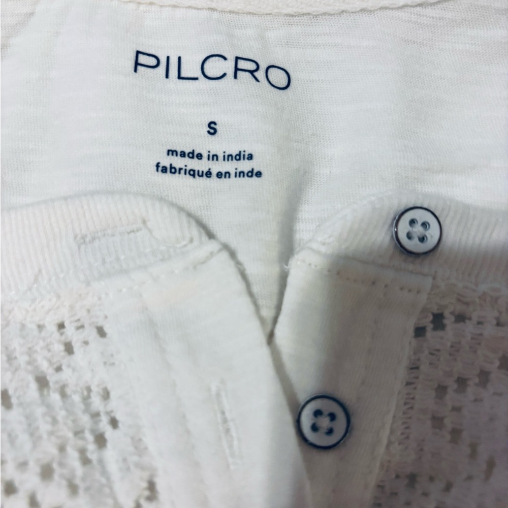 Pilcro Anthropologie  White Lace Detail Top nwt - Picture 10 of 15